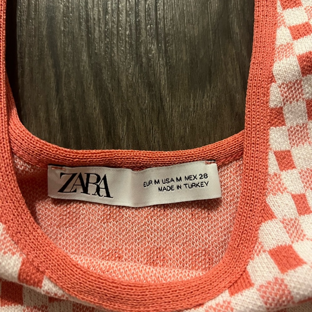 Zara Checkered Crop Top - Picture 3 of 3